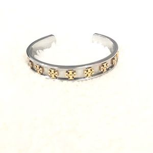 Tory Burch Raised logo Cuff Bracelet